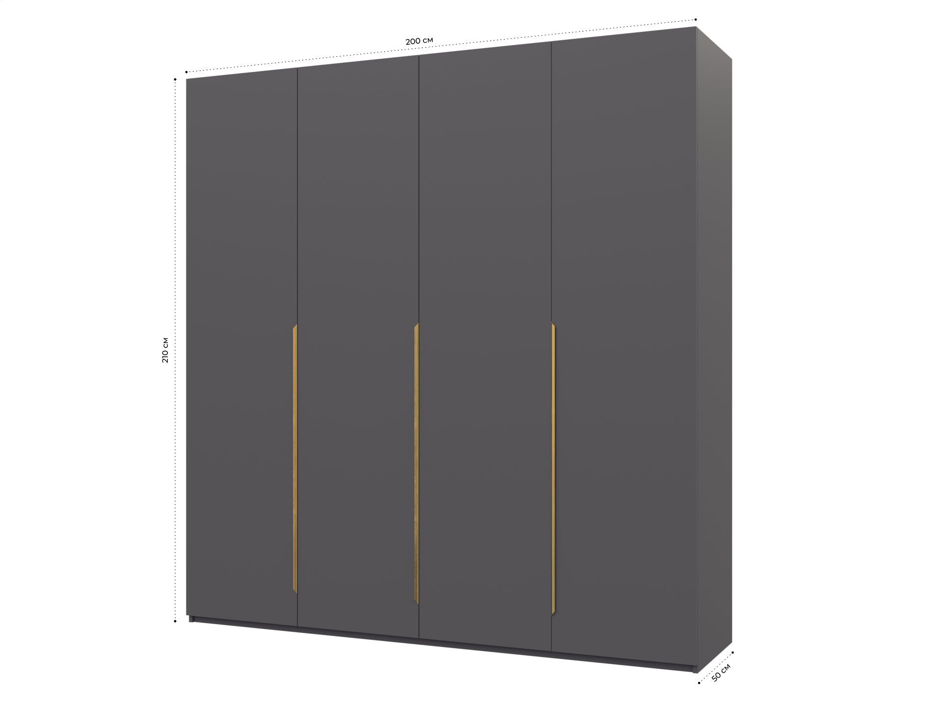 Распашной шкаф Пакс Альхейм 14 grey (gold) ИКЕА (IKEA) изображение товара