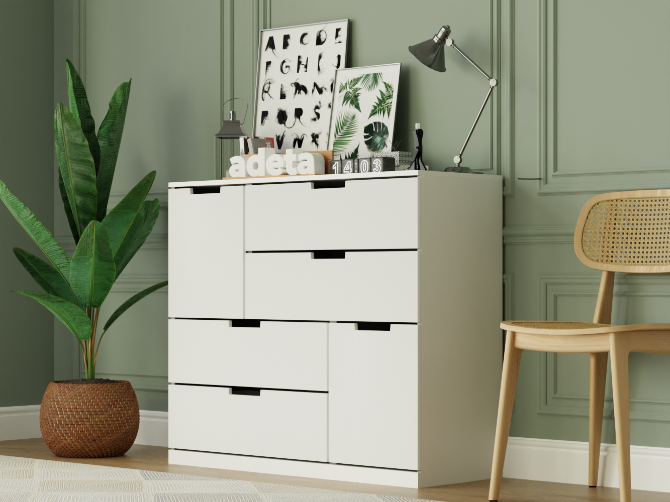 Комод Нордли 34 white ИКЕА (IKEA) изображение товара