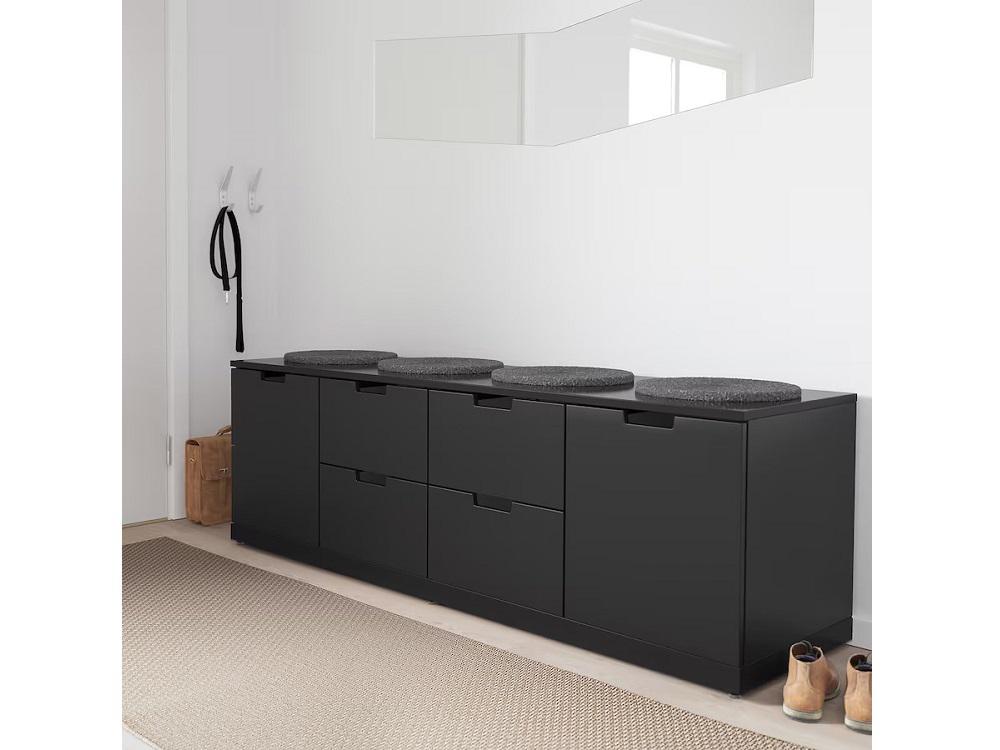 Комод Нордли 36 black ИКЕА (IKEA) изображение товара